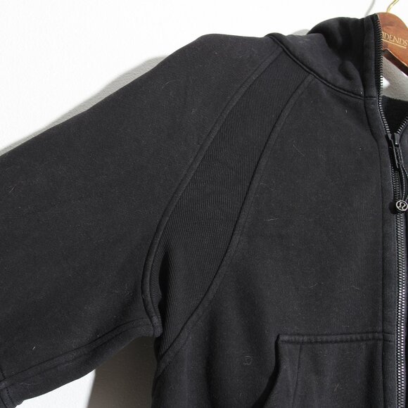 Lululemon Scuba Oversized Full Zip Hoodie Jacket Black Cotton Terry XS / Small - Picture 3 of 16